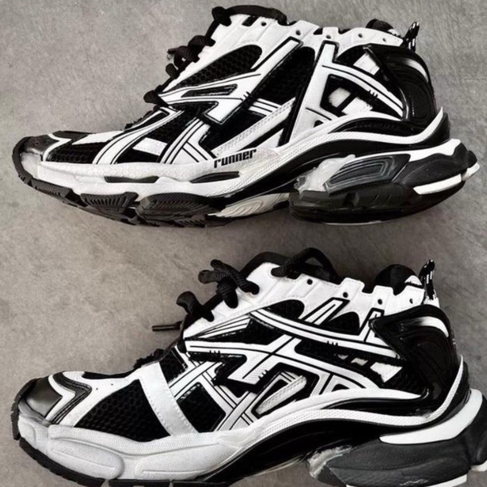 Black and White Men's Shoes